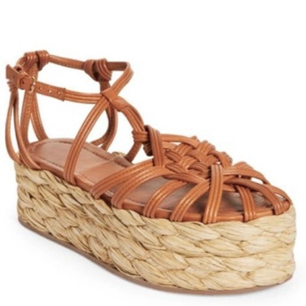 NEW ULLA JOHNSON LEATHER PLATFORM SANDALS